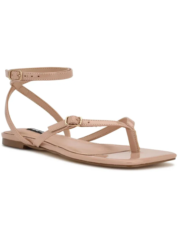Child - Friendly Women's Sandals with a Secure Buckle in Purple for Moms on the GoNELSON3 Womens Square toe Ankle strap Gladiator Sandals Child - Friendly Women's Sandals with a Secure Buckle in Purple for Moms on the GoNELSON3 Womens Square toe Ankle strap Gladiator Sandals