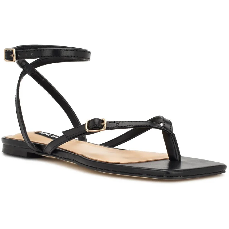 Shock - Absorbing Women's Sandals with a Soft Insole in Black for Active LifestylesNine West Womens NELSON3 Comfort Insole Gladiator Sandals Shock - Absorbing Women's Sandals with a Soft Insole in Black for Active LifestylesNine West Womens NELSON3 Comfort Insole Gladiator Sandals