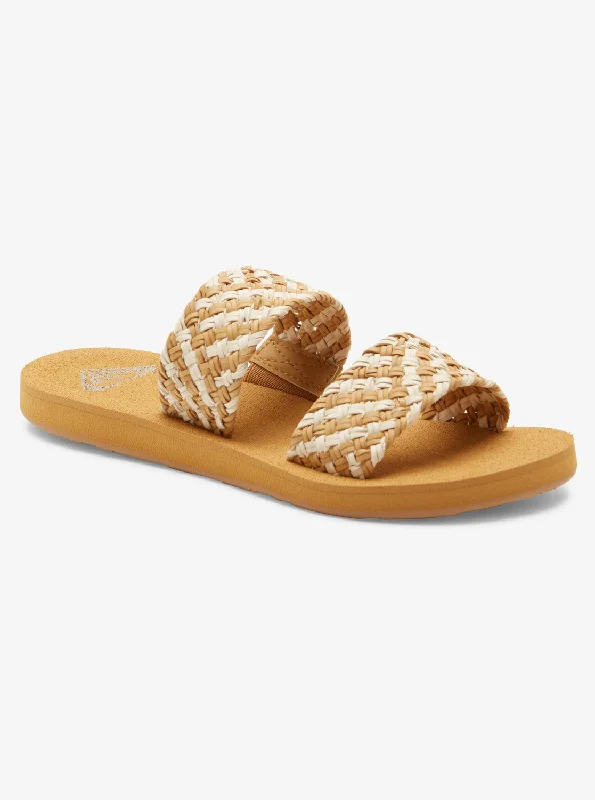 Women's Leather - Strapped Sandals with a Braided Detail in Brown for a Rustic AppealPorto Slide II Slide Sandals - Natural Women's Leather - Strapped Sandals with a Braided Detail in Brown for a Rustic AppealPorto Slide II Slide Sandals - Natural