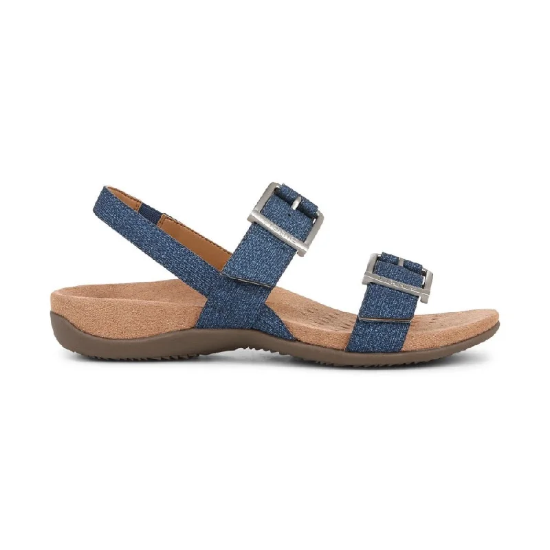 Women's Ankle - Strap Sandals with a Block Heel in Red for a Sophisticated StyleVionic Women's Reese Slingback Sandal Denim Women's Ankle - Strap Sandals with a Block Heel in Red for a Sophisticated StyleVionic Women's Reese Slingback Sandal Denim