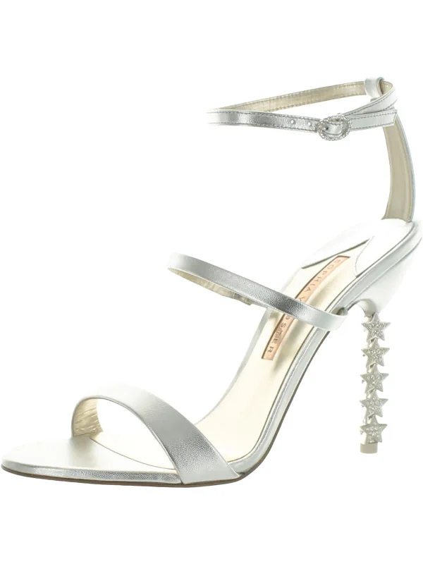 Women's Flat Slide Sandals with a Memory Foam Insole in White for All - Day ComfortRosalind Womens Metallic Strappy Heels Women's Flat Slide Sandals with a Memory Foam Insole in White for All - Day ComfortRosalind Womens Metallic Strappy Heels