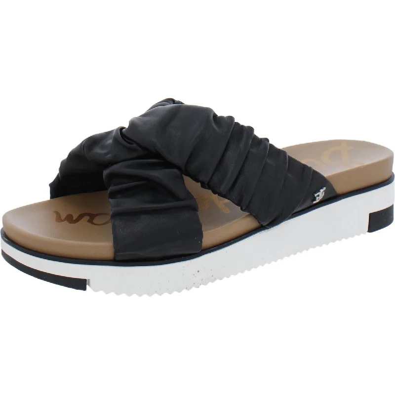 Child - Friendly Women's Sandals with a Secure Buckle in Purple for Moms on the GoSam Edelman Womens Aliana Leather Wedge Slide Sandals Child - Friendly Women's Sandals with a Secure Buckle in Purple for Moms on the GoSam Edelman Womens Aliana Leather Wedge Slide Sandals