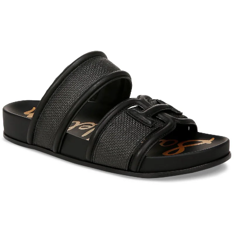 Sustainable Women's Recycled Material Sandals in Beige for Eco - Conscious ShoppersSam Edelman Womens Rowan Leather Trim Slip On Slide Sandals Sustainable Women's Recycled Material Sandals in Beige for Eco - Conscious ShoppersSam Edelman Womens Rowan Leather Trim Slip On Slide Sandals