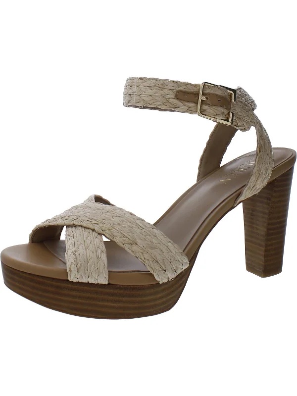 Women's Ankle - Strap Sandals with a Block Heel in Red for a Sophisticated StyleSasha Womens Raffia Braided Slingback Sandals Women's Ankle - Strap Sandals with a Block Heel in Red for a Sophisticated StyleSasha Womens Raffia Braided Slingback Sandals