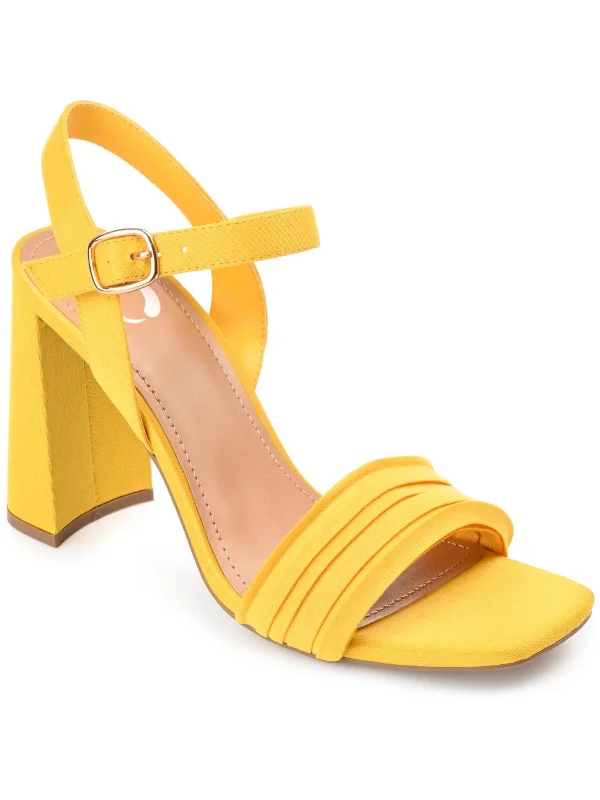 Lightweight Women's Mesh - Paneled Sandals in Yellow for BreathabilitySkiler Womens Faux Leather Ankle Strap Block Heel Lightweight Women's Mesh - Paneled Sandals in Yellow for BreathabilitySkiler Womens Faux Leather Ankle Strap Block Heel