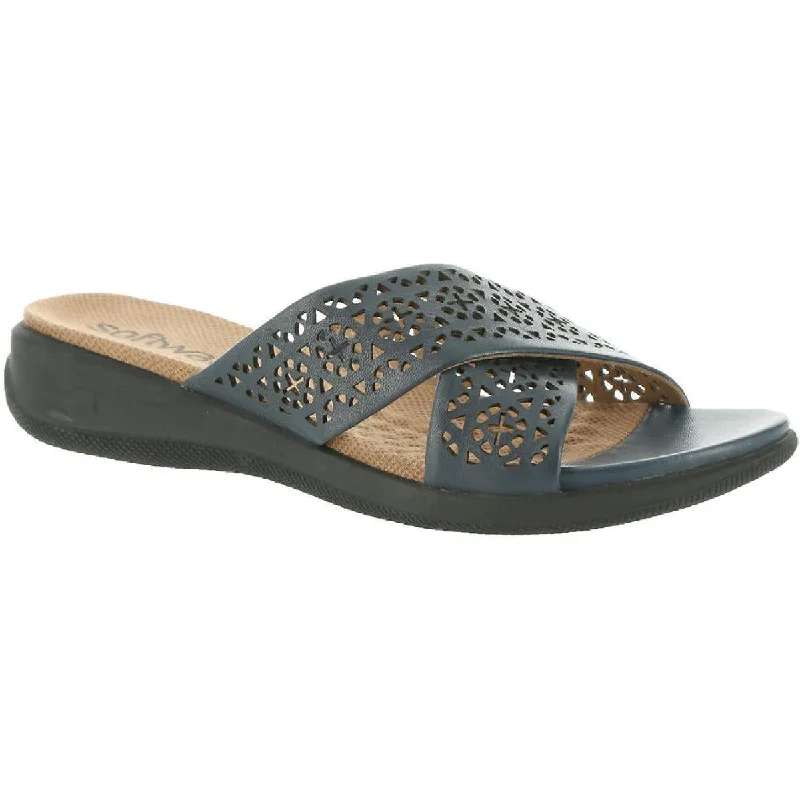 Sustainable Women's Recycled Material Sandals in Beige for Eco - Conscious ShoppersSoftWalk Womens Tillman Leather Cross Strap Slide Sandals Sustainable Women's Recycled Material Sandals in Beige for Eco - Conscious ShoppersSoftWalk Womens Tillman Leather Cross Strap Slide Sandals