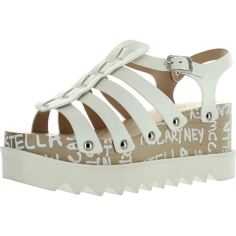 Child - Friendly Women's Sandals with a Secure Buckle in Purple for Moms on the GoStella McCartney Womens Elyse Faux Leather Fisherman Platform Sandals Child - Friendly Women's Sandals with a Secure Buckle in Purple for Moms on the GoStella McCartney Womens Elyse Faux Leather Fisherman Platform Sandals