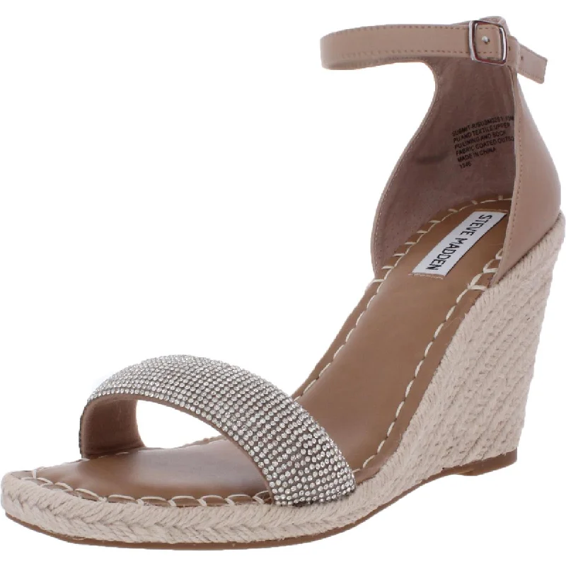 Shock - Absorbing Women's Sandals with a Soft Insole in Black for Active LifestylesSteve Madden Womens Submit-R Rhinestone Ankle Strap Espadrilles Shock - Absorbing Women's Sandals with a Soft Insole in Black for Active LifestylesSteve Madden Womens Submit-R Rhinestone Ankle Strap Espadrilles