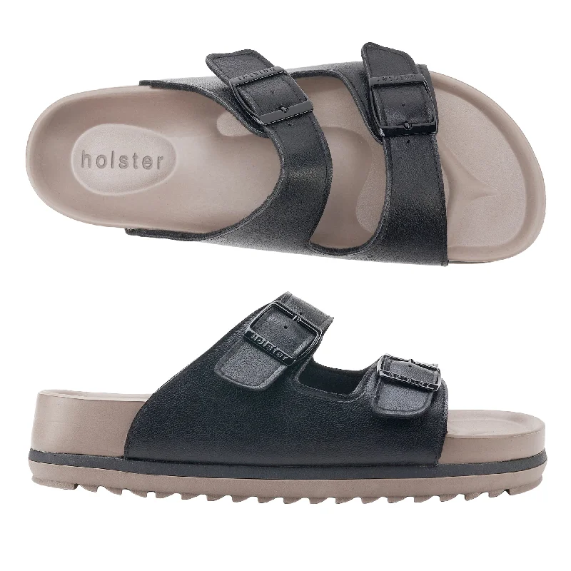 Women's Cork - Soled Espadrille Sandals with a Rope - Trimmed Upper in Navy for a Summer VibeStride - Black Women's Cork - Soled Espadrille Sandals with a Rope - Trimmed Upper in Navy for a Summer VibeStride - Black