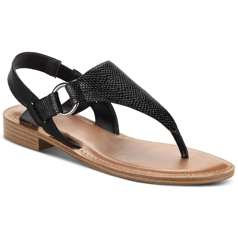 Women's Rhinestone - Embellished Open - Toe Sandals in Silver for a Glamorous Party LookStyle & Co. Womens Blairee Faux Leather Casual Thong Sandals Women's Rhinestone - Embellished Open - Toe Sandals in Silver for a Glamorous Party LookStyle & Co. Womens Blairee Faux Leather Casual Thong Sandals