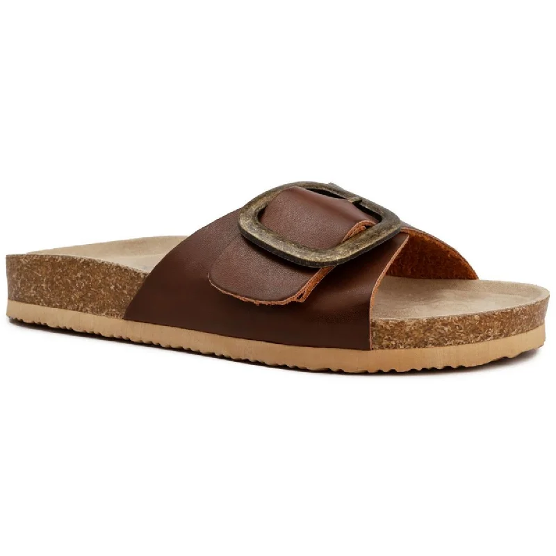 Child - Friendly Women's Sandals with a Secure Buckle in Purple for Moms on the GoSugar Womens Zerri Faux Leather Slip On Footbed Sandals Child - Friendly Women's Sandals with a Secure Buckle in Purple for Moms on the GoSugar Womens Zerri Faux Leather Slip On Footbed Sandals