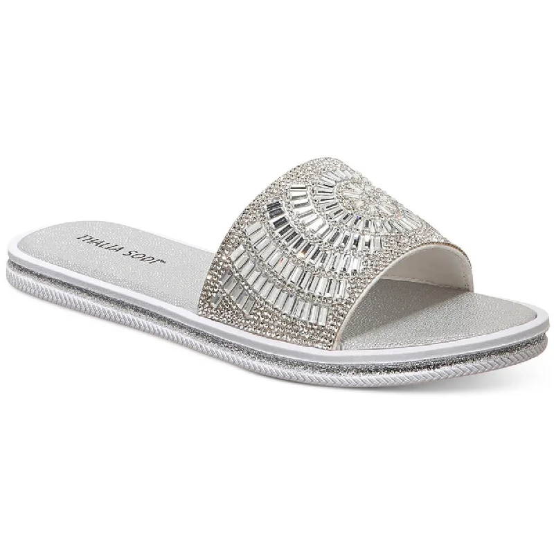 Women's Flat Slide Sandals with a Memory Foam Insole in White for All - Day ComfortThalia Sodi Womens DIANNA Comfort Insole Slip on Slide Sandals Women's Flat Slide Sandals with a Memory Foam Insole in White for All - Day ComfortThalia Sodi Womens DIANNA Comfort Insole Slip on Slide Sandals