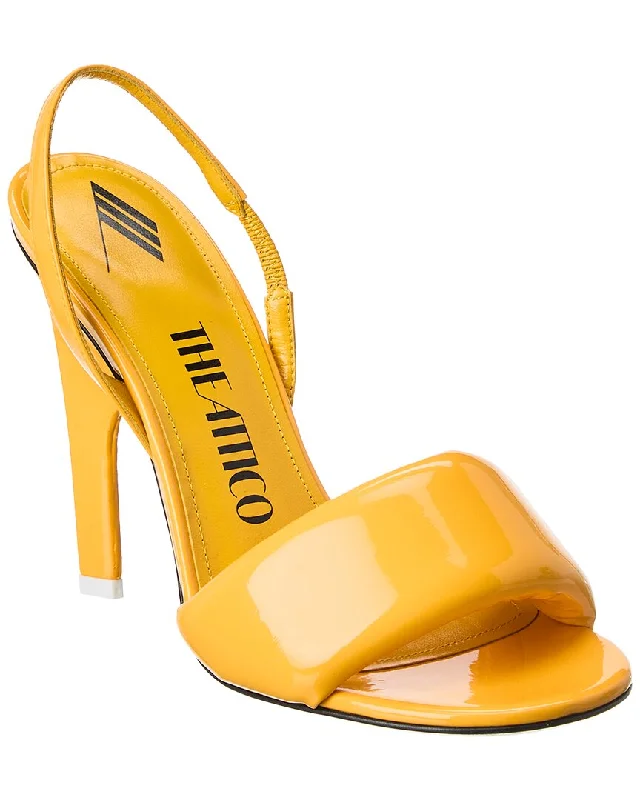 Lightweight Women's Mesh - Paneled Sandals in Yellow for BreathabilityThe Attico Rem Vinyl Slingback Sandal Lightweight Women's Mesh - Paneled Sandals in Yellow for BreathabilityThe Attico Rem Vinyl Slingback Sandal