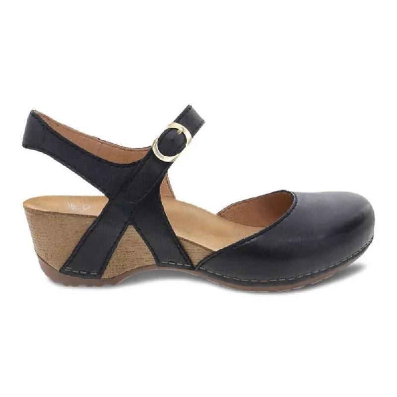 Child - Friendly Women's Sandals with a Secure Buckle in Purple for Moms on the GoDansko Women's Tiffani Black Milled Burnished Child - Friendly Women's Sandals with a Secure Buckle in Purple for Moms on the GoDansko Women's Tiffani Black Milled Burnished
