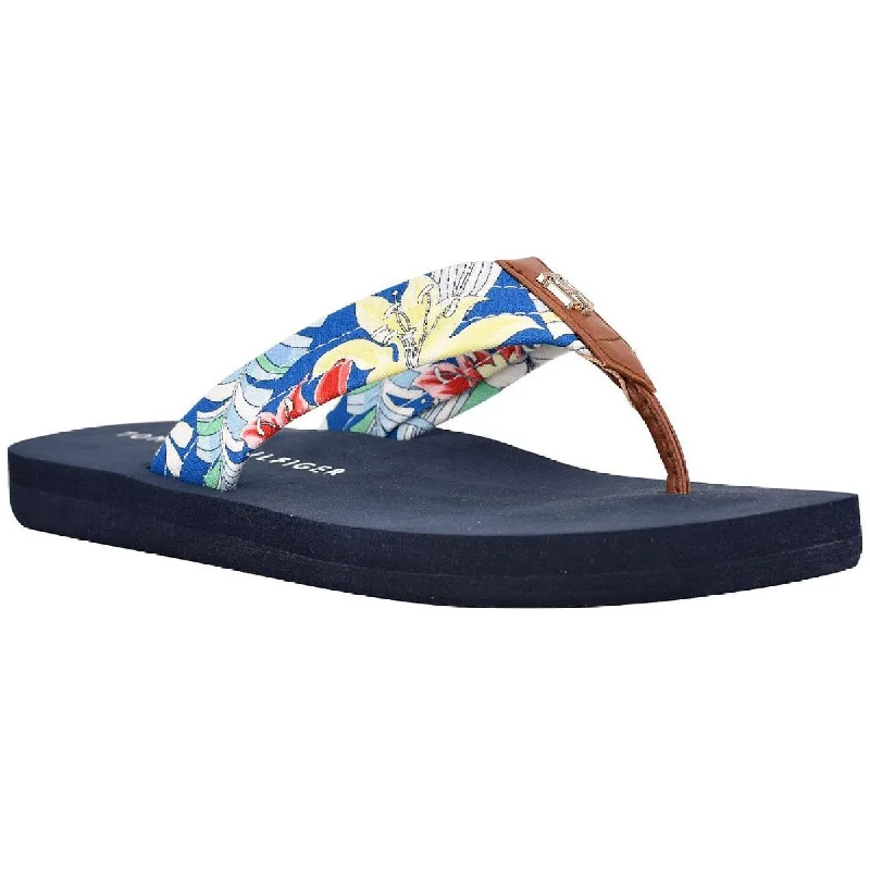 Shock - Absorbing Women's Sandals with a Soft Insole in Black for Active LifestylesTommy Hilfiger Womens Criste-X Floral Print Slip On Flip-Flops Shock - Absorbing Women's Sandals with a Soft Insole in Black for Active LifestylesTommy Hilfiger Womens Criste-X Floral Print Slip On Flip-Flops