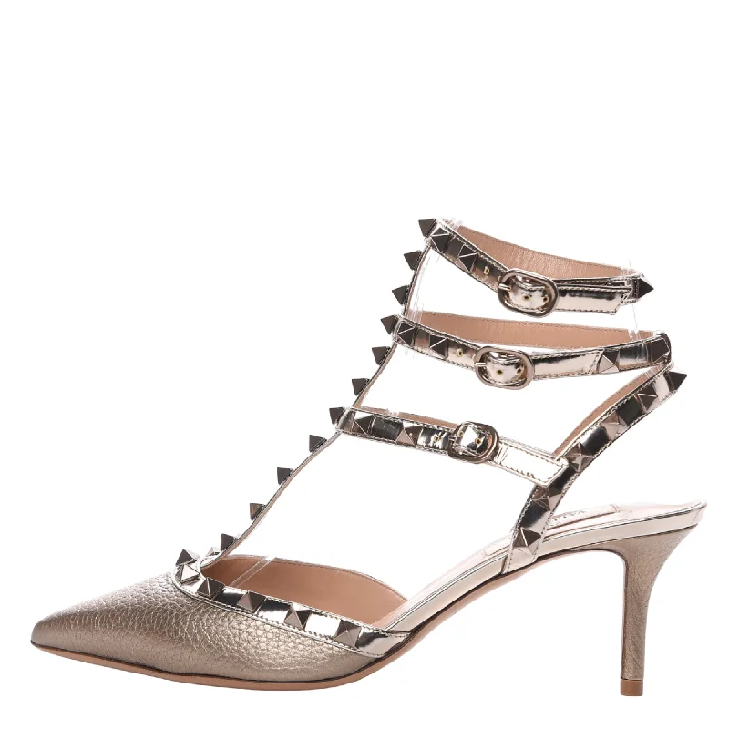 Women's Sandals with a Glitter - Coated Strap in Gold for a Sparkly Summer OutfitValentino Garavani Metallic Rockstud Sandals Women's Sandals with a Glitter - Coated Strap in Gold for a Sparkly Summer OutfitValentino Garavani Metallic Rockstud Sandals