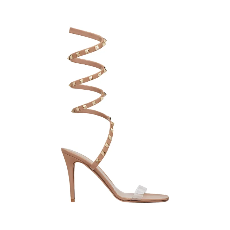 Women's Sandals with a Glitter - Coated Strap in Gold for a Sparkly Summer OutfitValentino Garavani Rockstud Embellished Open Toe Sandals Women's Sandals with a Glitter - Coated Strap in Gold for a Sparkly Summer OutfitValentino Garavani Rockstud Embellished Open Toe Sandals