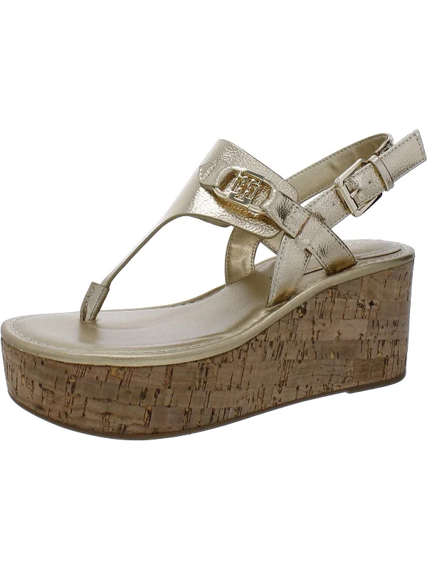 Women's Leather - Strapped Sandals with a Braided Detail in Brown for a Rustic AppealVani Womens Faux Leather Platform Wedge Sandals Women's Leather - Strapped Sandals with a Braided Detail in Brown for a Rustic AppealVani Womens Faux Leather Platform Wedge Sandals