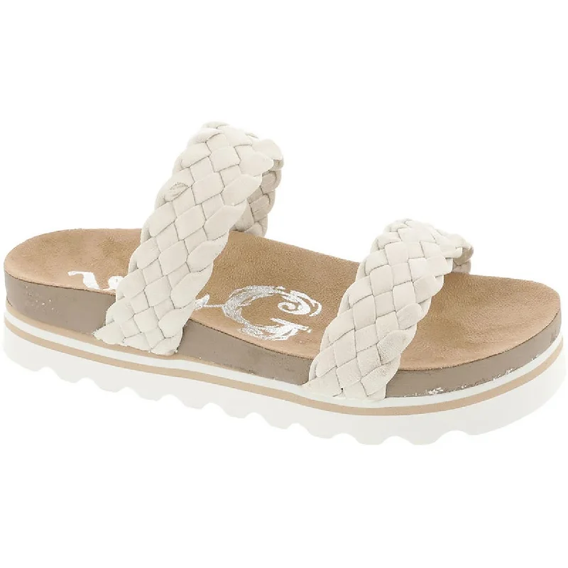 Waterproof Women's Rubber Beach Sandals with Arch Support in Blue for Water ActivitiesVery G Womens Braidon Faux Leather Slip-On Slide Sandals Waterproof Women's Rubber Beach Sandals with Arch Support in Blue for Water ActivitiesVery G Womens Braidon Faux Leather Slip-On Slide Sandals