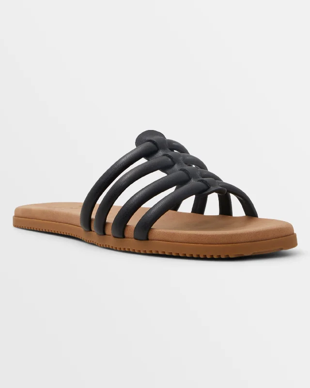 Child - Friendly Women's Sandals with a Secure Buckle in Purple for Moms on the GoVilla Daze Sandals - Black Child - Friendly Women's Sandals with a Secure Buckle in Purple for Moms on the GoVilla Daze Sandals - Black