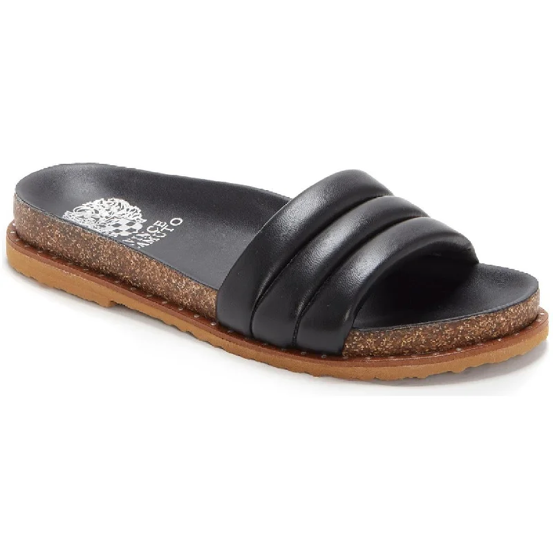 Women's Ankle - Strap Sandals with a Block Heel in Red for a Sophisticated StyleVince Camuto Womens Kandler Leather Slip On Slides Women's Ankle - Strap Sandals with a Block Heel in Red for a Sophisticated StyleVince Camuto Womens Kandler Leather Slip On Slides