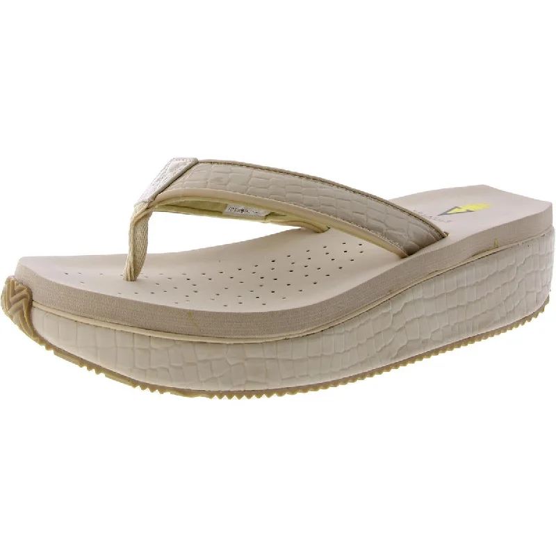 Women's Flat Slide Sandals with a Memory Foam Insole in White for All - Day ComfortVolatile Womens Patent Flip-Flop Thong Sandals Women's Flat Slide Sandals with a Memory Foam Insole in White for All - Day ComfortVolatile Womens Patent Flip-Flop Thong Sandals