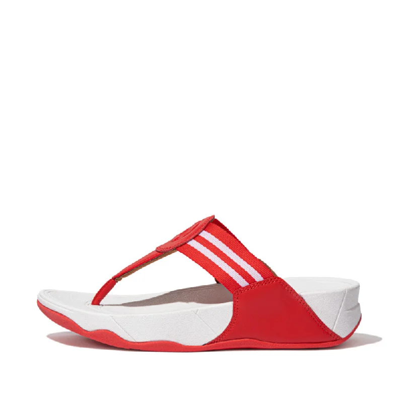 Women's Ankle - Strap Sandals with a Block Heel in Red for a Sophisticated StyleFitFlop Women's Walkstar Toe Post Sandal Red Women's Ankle - Strap Sandals with a Block Heel in Red for a Sophisticated StyleFitFlop Women's Walkstar Toe Post Sandal Red