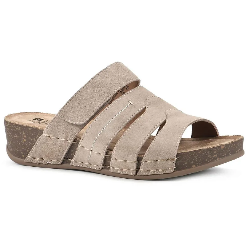 Sustainable Women's Recycled Material Sandals in Beige for Eco - Conscious ShoppersWhite Mountain Womens Fame Suede Cork Wedge Sandals Sustainable Women's Recycled Material Sandals in Beige for Eco - Conscious ShoppersWhite Mountain Womens Fame Suede Cork Wedge Sandals