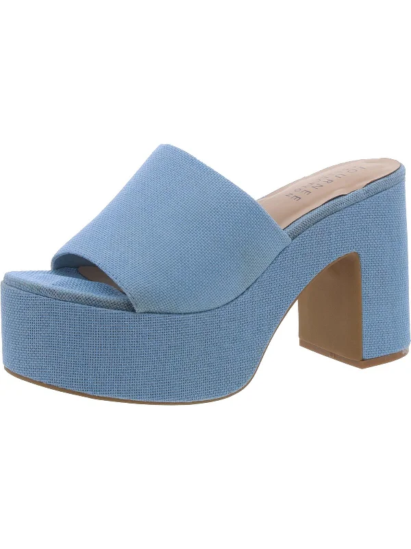 Elastic - Strap Women's Sandals with a Padded Toe in Teal for Easy On - and - OffWomens Block Heel Straw Slide Sandals Elastic - Strap Women's Sandals with a Padded Toe in Teal for Easy On - and - OffWomens Block Heel Straw Slide Sandals