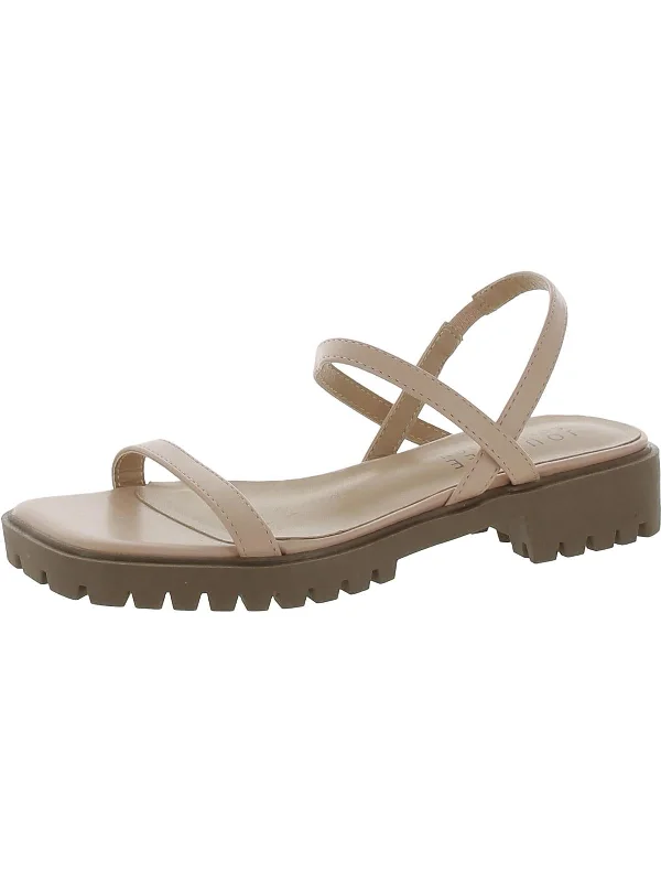 Women's Leather - Strapped Sandals with a Braided Detail in Brown for a Rustic AppealWomens Faux Leather Square Toe Slingback Sandals Women's Leather - Strapped Sandals with a Braided Detail in Brown for a Rustic AppealWomens Faux Leather Square Toe Slingback Sandals