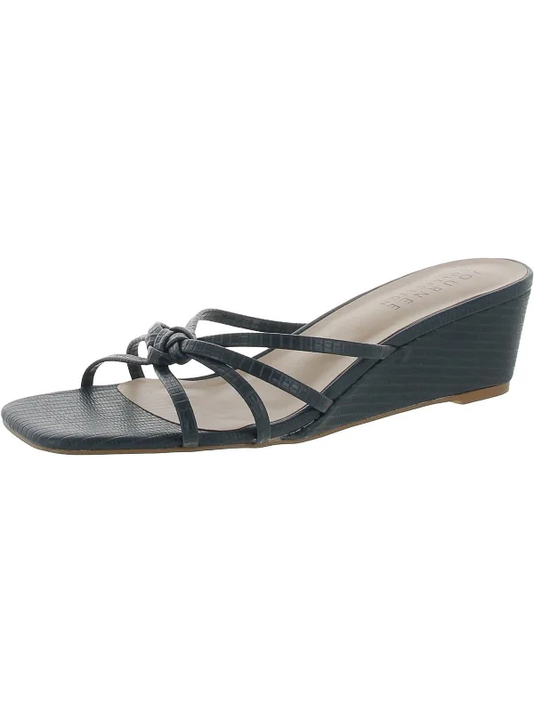 Women's Thong Sandals with a Beaded Design in Multicolor for a Beachy AestheticWomens Faux Leather Square Toe Wedge Sandals Women's Thong Sandals with a Beaded Design in Multicolor for a Beachy AestheticWomens Faux Leather Square Toe Wedge Sandals