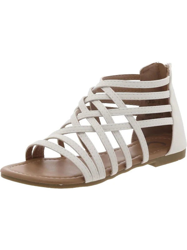 Orthopedic Women's Sandals with Arch Support in Gray for Foot HealthWomens Faux Leather Zipper Strappy Sandals Orthopedic Women's Sandals with Arch Support in Gray for Foot HealthWomens Faux Leather Zipper Strappy Sandals