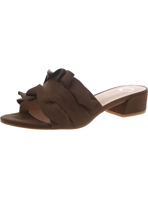Elastic - Strap Women's Sandals with a Padded Toe in Teal for Easy On - and - OffWomens Faux Suede Pointed toe Block Heel Elastic - Strap Women's Sandals with a Padded Toe in Teal for Easy On - and - OffWomens Faux Suede Pointed toe Block Heel