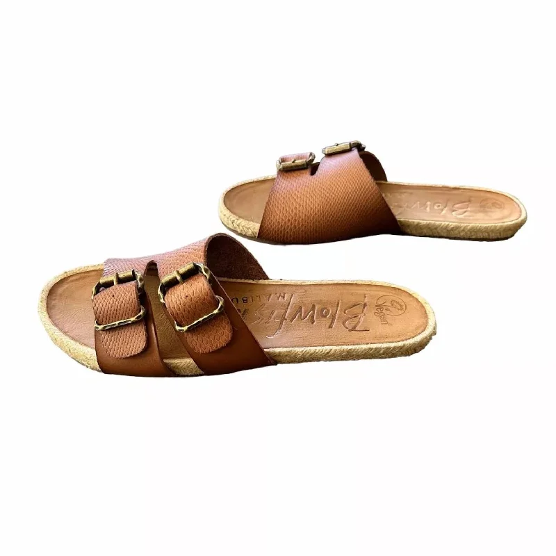 Shock - Absorbing Women's Sandals with a Soft Insole in Black for Active LifestylesWomen's Gennah Rope Slide Sandals In Arabian Sand Dyecut