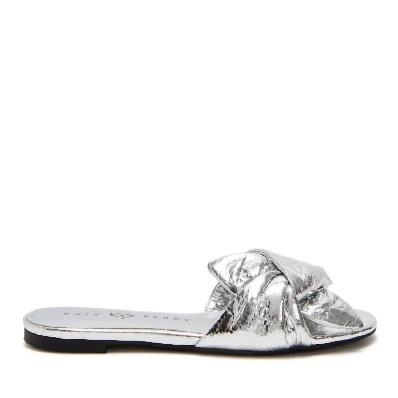 Elastic - Strap Women's Sandals with a Padded Toe in Teal for Easy On - and - OffWomen's Halie Bow Sandal In Silver Elastic - Strap Women's Sandals with a Padded Toe in Teal for Easy On - and - OffWomen's Halie Bow Sandal In Silver