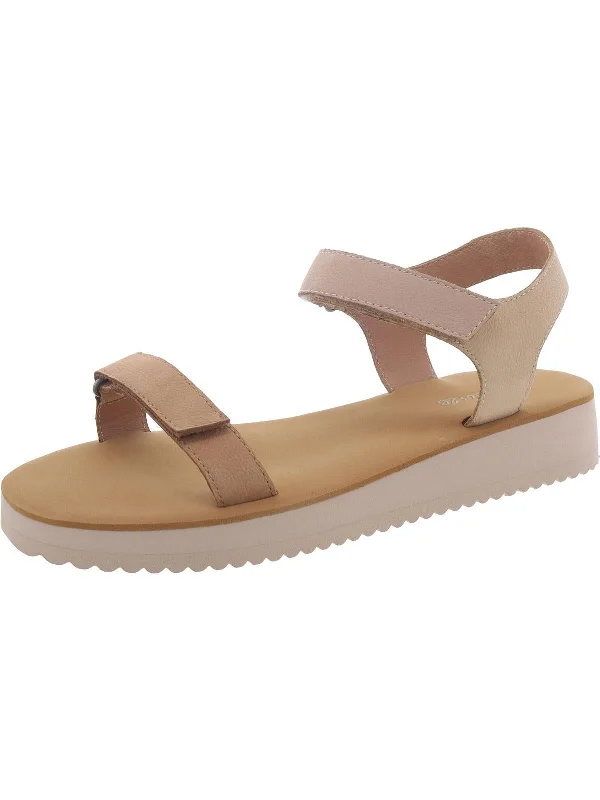Elastic - Strap Women's Sandals with a Padded Toe in Teal for Easy On - and - OffWomens Leather Round toe Wedge Sandals Elastic - Strap Women's Sandals with a Padded Toe in Teal for Easy On - and - OffWomens Leather Round toe Wedge Sandals
