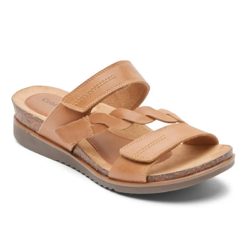 Women's Leather - Strapped Sandals with a Braided Detail in Brown for a Rustic AppealWomen's May Asymmetrical Slide Sandal In Tan Women's Leather - Strapped Sandals with a Braided Detail in Brown for a Rustic AppealWomen's May Asymmetrical Slide Sandal In Tan