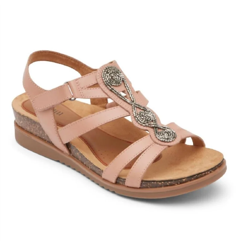 Adjustable Strap Women's Sandals with a Padded Heel in Pink for a Custom FitWomen's May Embellished Sandal In Pink Adjustable Strap Women's Sandals with a Padded Heel in Pink for a Custom FitWomen's May Embellished Sandal In Pink
