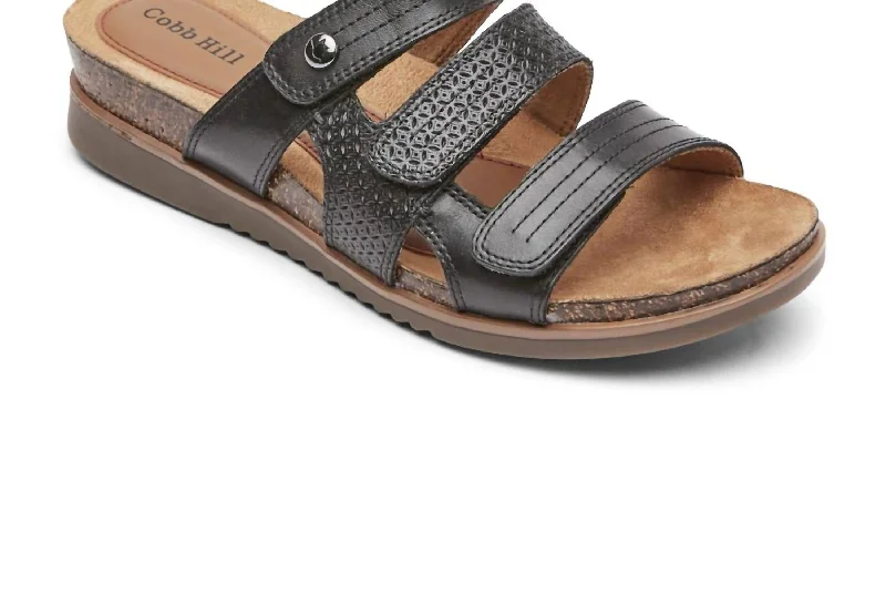 Women's Ankle - Strap Sandals with a Block Heel in Red for a Sophisticated StyleWomen's May Slide Sandal In Black Women's Ankle - Strap Sandals with a Block Heel in Red for a Sophisticated StyleWomen's May Slide Sandal In Black