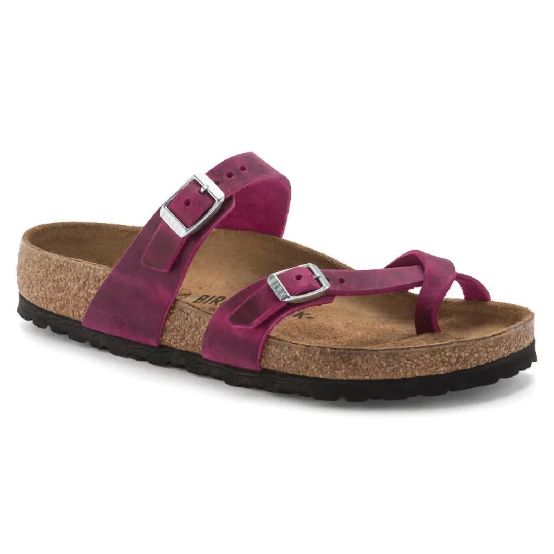 Waterproof Women's Rubber Beach Sandals with Arch Support in Blue for Water ActivitiesWomen's Mayari Oiled Leather Sandal In Fuschia Waterproof Women's Rubber Beach Sandals with Arch Support in Blue for Water ActivitiesWomen's Mayari Oiled Leather Sandal In Fuschia