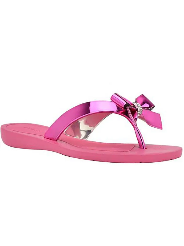 Adjustable Strap Women's Sandals with a Padded Heel in Pink for a Custom FitWomens Metallic Flat Flip-Flops Adjustable Strap Women's Sandals with a Padded Heel in Pink for a Custom FitWomens Metallic Flat Flip-Flops