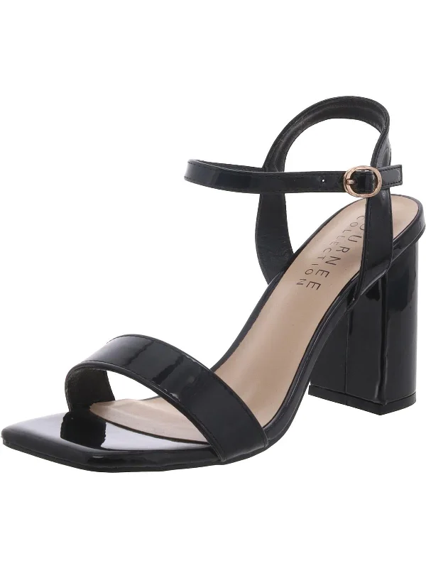 Women's Sandals with a Floral - Printed Upper in Pink for a Feminine Spring LookWomens Patent Square toe Block Heel Women's Sandals with a Floral - Printed Upper in Pink for a Feminine Spring LookWomens Patent Square toe Block Heel