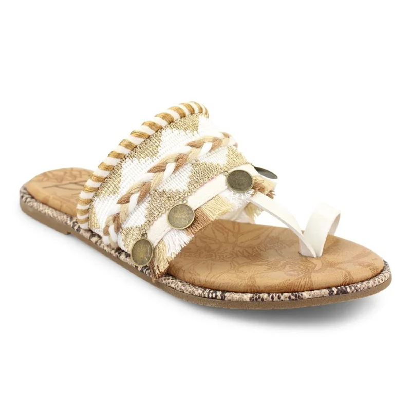 Adjustable Strap Women's Sandals with a Padded Heel in Pink for a Custom FitWomen's Raelynn Slide In Pearl White