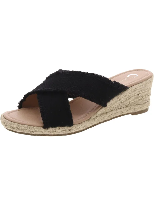 Women's Leather - Strapped Sandals with a Braided Detail in Brown for a Rustic AppealWomens Slip On Open Toe Espadrilles Women's Leather - Strapped Sandals with a Braided Detail in Brown for a Rustic AppealWomens Slip On Open Toe Espadrilles