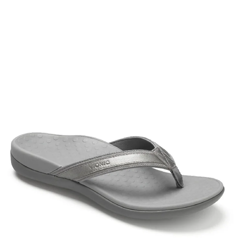Orthopedic Women's Sandals with Arch Support in Gray for Foot HealthWomen's Tide Ii Sandal - Medium Width In Pewter Metallic Orthopedic Women's Sandals with Arch Support in Gray for Foot HealthWomen's Tide Ii Sandal - Medium Width In Pewter Metallic