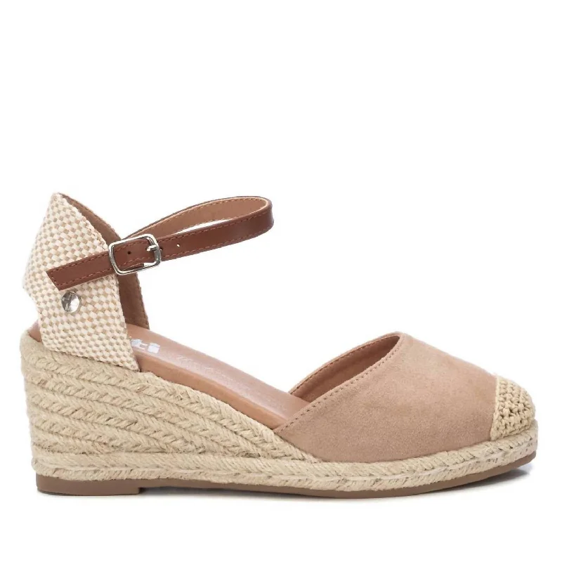 Adjustable Strap Women's Sandals with a Padded Heel in Pink for a Custom FitWomen's Wedge Sandals In Beige Adjustable Strap Women's Sandals with a Padded Heel in Pink for a Custom FitWomen's Wedge Sandals In Beige