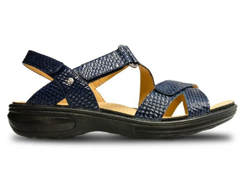 Shock - Absorbing Women's Sandals with a Soft Insole in Black for Active LifestylesRevere Women's Zanzibar Sandal Navy Snake Shock - Absorbing Women's Sandals with a Soft Insole in Black for Active LifestylesRevere Women's Zanzibar Sandal Navy Snake