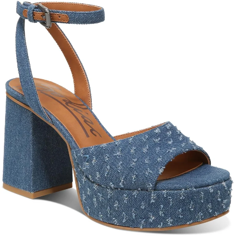 Elastic - Strap Women's Sandals with a Padded Toe in Teal for Easy On - and - OffZodiac Womens Priya Denim Ankle Strap T-Strap Sandals Elastic - Strap Women's Sandals with a Padded Toe in Teal for Easy On - and - OffZodiac Womens Priya Denim Ankle Strap T-Strap Sandals