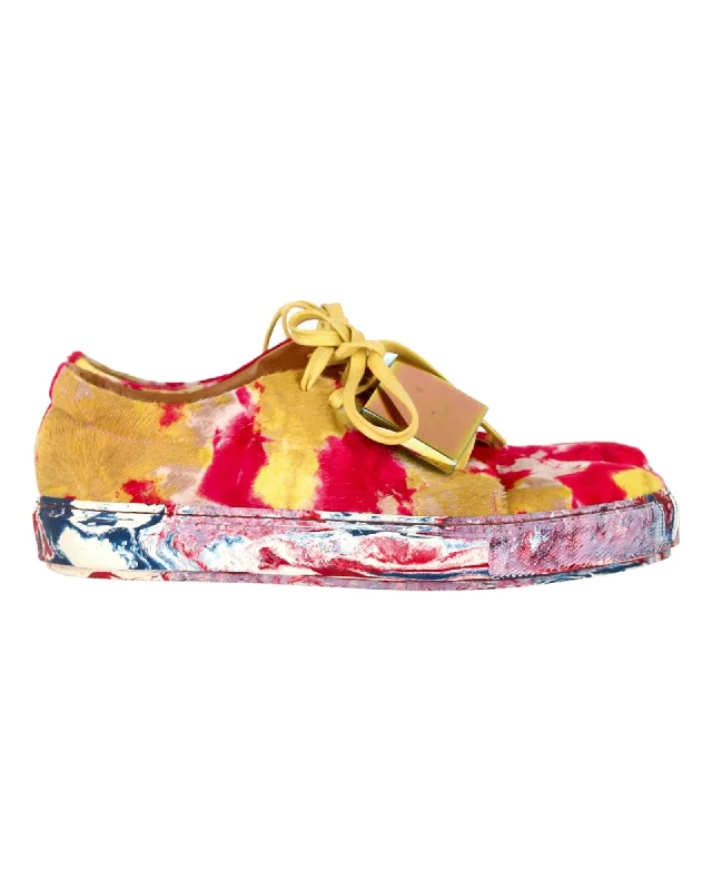 Vegan - Friendly Women's Sneakers Made from Recycled Materials for an Eco - Conscious ChoiceAcne Studios Adriana Printed Sneakers in Multicolor Pony Hair Vegan - Friendly Women's Sneakers Made from Recycled Materials for an Eco - Conscious ChoiceAcne Studios Adriana Printed Sneakers in Multicolor Pony Hair