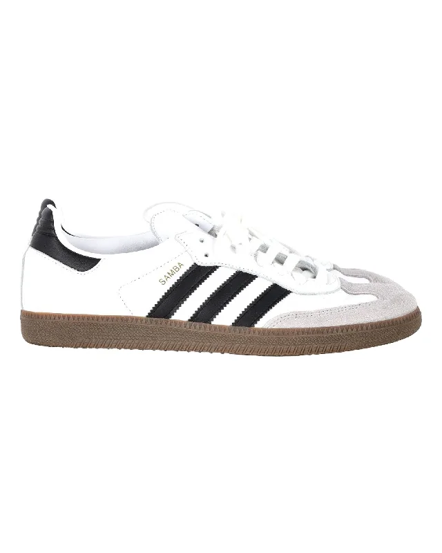 Foldable Women's Travel Sneakers for Compact Storage in LuggageAdidas Samba Sneakers in White Leather